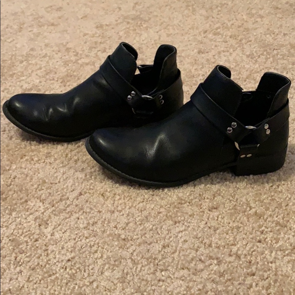 Wild Fable Black Leather Biker Boots